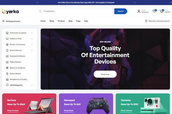 E-commerce website development